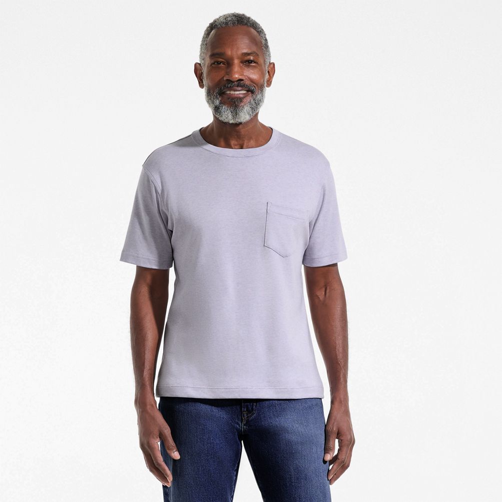 Men's Short Sleeve Cotton Supima Tee With Pocket | Lands' End