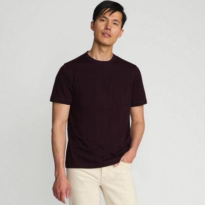 Men's Short Sleeve Cotton Supima Tee With Pocket - image 2
