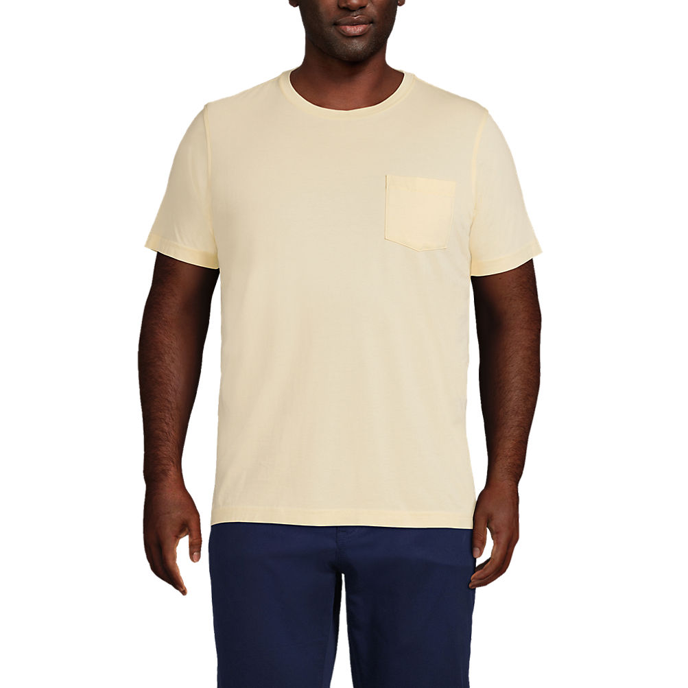 Men's Big Tall Short Sleeve Supima Tee With Pocket | Lands' End