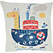 Saro Lifestyle Giraffe At Sea Print Decorative Throw Pillow, Front