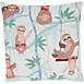 Saro Lifestyle Sloth Print Decorative Throw Pillow, Front