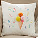 Saro Lifestyle Ice Cream Cone Pom-Pom Decorative Throw Pillow, alternative image
