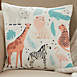 Saro Lifestyle Safari Animals Print Baby Decorative Throw Pillow, alternative image