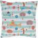Saro Lifestyle Animals Flying Print Decorative Throw Pillow, Front