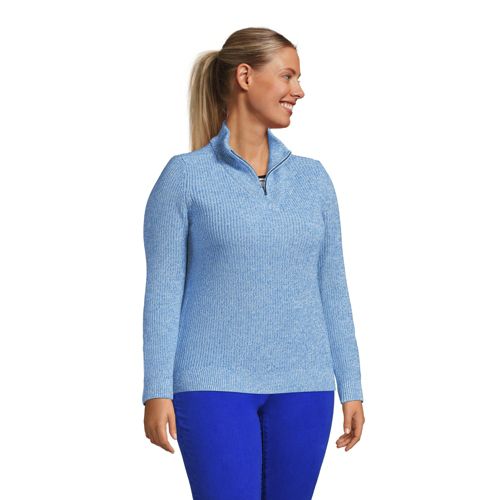 Pull Drifter à Col Haut Zippé, Femme Grande Taille image number 1