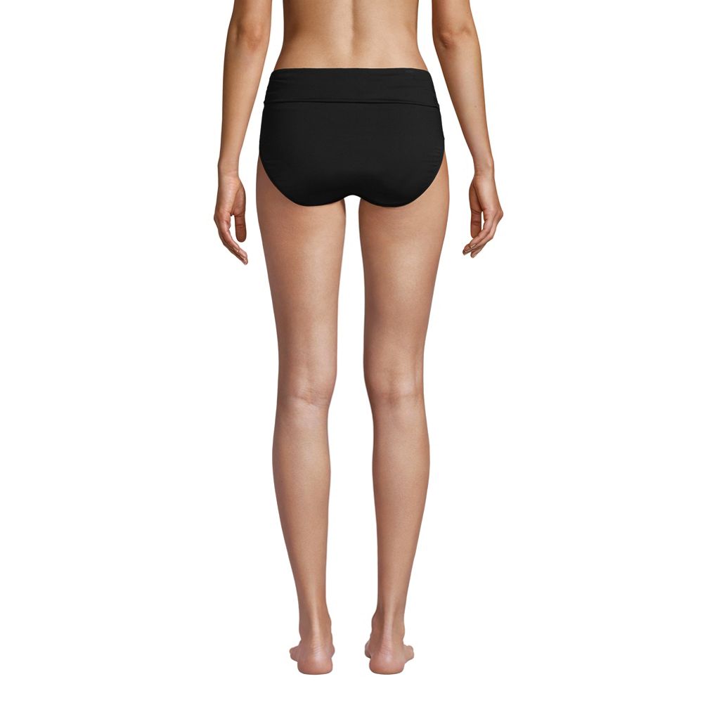 Lands' End Women's Chlorine Resistant High Leg High Waisted Bikini Swim  Bottoms 