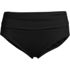 Women's Chlorine Resistant Fold Over Mid Waist Bikini Swim Bottoms, Front