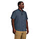 Men's Big and Tall Short Sleeve Button Down Chambray Traditional Fit Shirt, alternative image