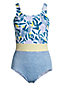 Komfort-Badeanzug chlorresistent mit Print für Damen