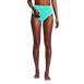 Women's Chlorine Resistant Adjustable High Waisted Bikini Swim Bottoms, Front