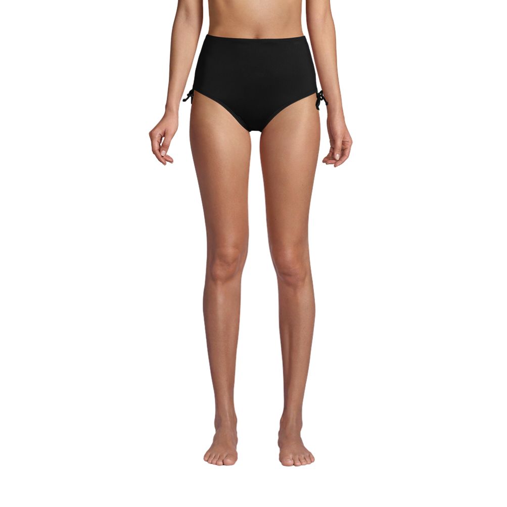 Women's Chlorine Resistant Adjustable High Waisted Bikini Swim Bottoms