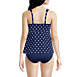 Women's Mastectomy Flutter Scoop Neck Tankini Top Comfort Adjustable Straps, Back