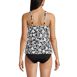 Women's Mastectomy Flutter Scoop Neck Tankini Top, Back