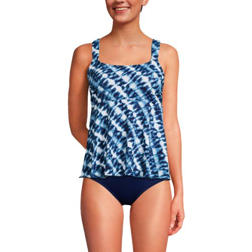 Women's Flutter Scoop Neck Tankini Top, Front