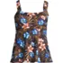 Women's Mastectomy Flutter Scoop Neck Tankini Top, Front