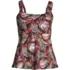 Women's Long Flutter Scoop Neck Tankini Top, Front