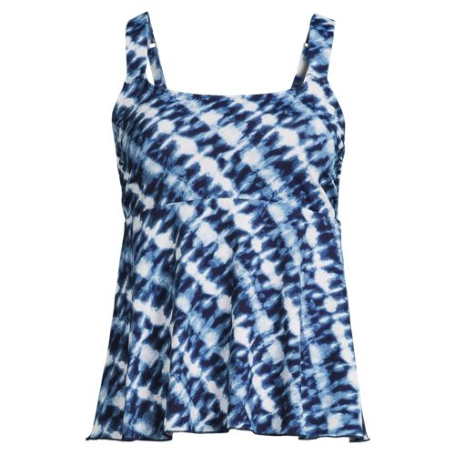 Women's Flutter Scoop Neck Tankini Top, Front