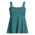 Women's Plus Size Flutter Scoop Neck Tankini Top, Front