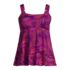 Women's Plus Size Flutter Scoop Neck Tankini Top, Front