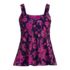 Women's Plus Size Flutter Scoop Neck Tankini Top, Front