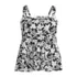 Women's Mastectomy Flutter Scoop Neck Tankini Top, Front