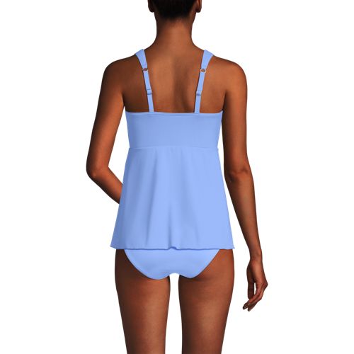 Women's Adjustable Scoop Neck Flutter Tankini Top - image 3