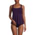 Women's Adjustable Scoop Neck Flutter Tankini Top, Front
