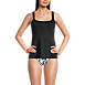 Women's Mastectomy Flutter Scoop Neck Tankini Top Comfort Adjustable Straps, Front
