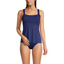 NHGJ Women Color Block Stripe Tankini Swimsuits Strappy Tank Top with Tie Side Brief Bottom Two Piece Bathing Suit Swimwear 