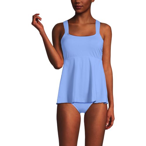 Women's Adjustable Scoop Neck Flutter Tankini Top - image 2