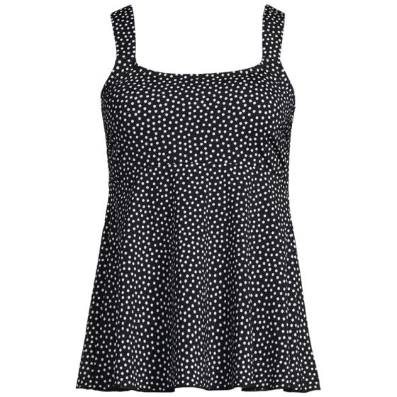 Women's Adjustable Scoop Neck Flutter Tankini Top - primary