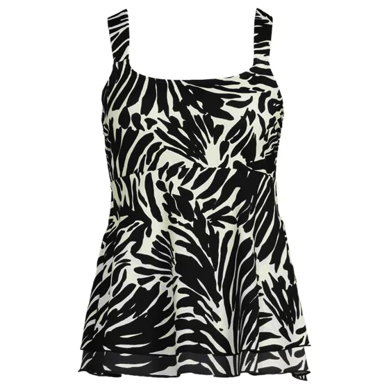 Women's Adjustable Scoop Neck Flutter Tankini Top - primary