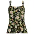 Women's Plus Size Adjustable Scoop Neck Flutter Tankini Top, Front