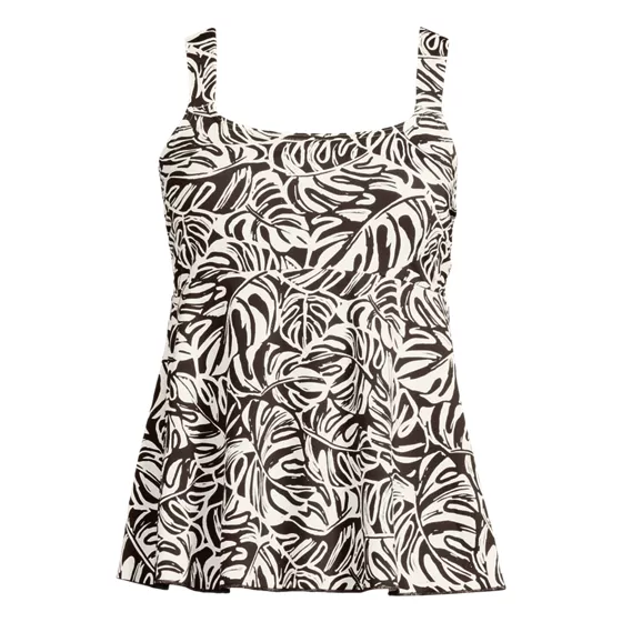 Women's Adjustable Scoop Neck Flutter Tankini Top - primary