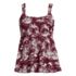 Women's Adjustable Scoop Neck Flutter Tankini Top, Front