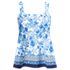 Women's Plus Size Adjustable Scoop Neck Flutter Tankini Top, Front