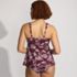 Women's Adjustable Scoop Neck Flutter Tankini Top, Back
