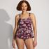 Women's Adjustable Scoop Neck Flutter Tankini Top, Front