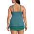 Women's Plus Size Flutter Scoop Neck Tankini Top, Back