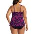 Women's Plus Size Flutter Scoop Neck Tankini Top, Back