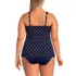 Women's Plus Size Flutter Scoop Neck Tankini Top, Back