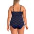 Women's Plus Size Flutter Scoop Neck Tankini Top, Back
