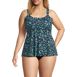 Women's Plus Size Flutter Scoop Neck Tankini Top, Front