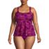 Women's Plus Size Flutter Scoop Neck Tankini Top, Front