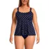 Women's Plus Size Flutter Scoop Neck Tankini Top, Front