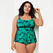 Women's Plus Size Flutter Scoop Neck Tankini Top Comfort Adjustable Straps, alternative image