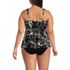 Women's Plus Size Adjustable Scoop Neck Flutter Tankini Top, Back