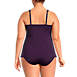 Women's Plus Size Flutter Scoop Neck Tankini Top Comfort Adjustable Straps, Back