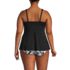 Women's Plus Size Adjustable Scoop Neck Flutter Tankini Top, Back