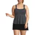 Women's Plus Size Adjustable Scoop Neck Flutter Tankini Top, Front